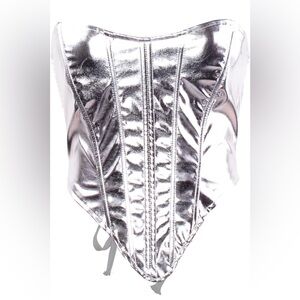 Silver Corset Top